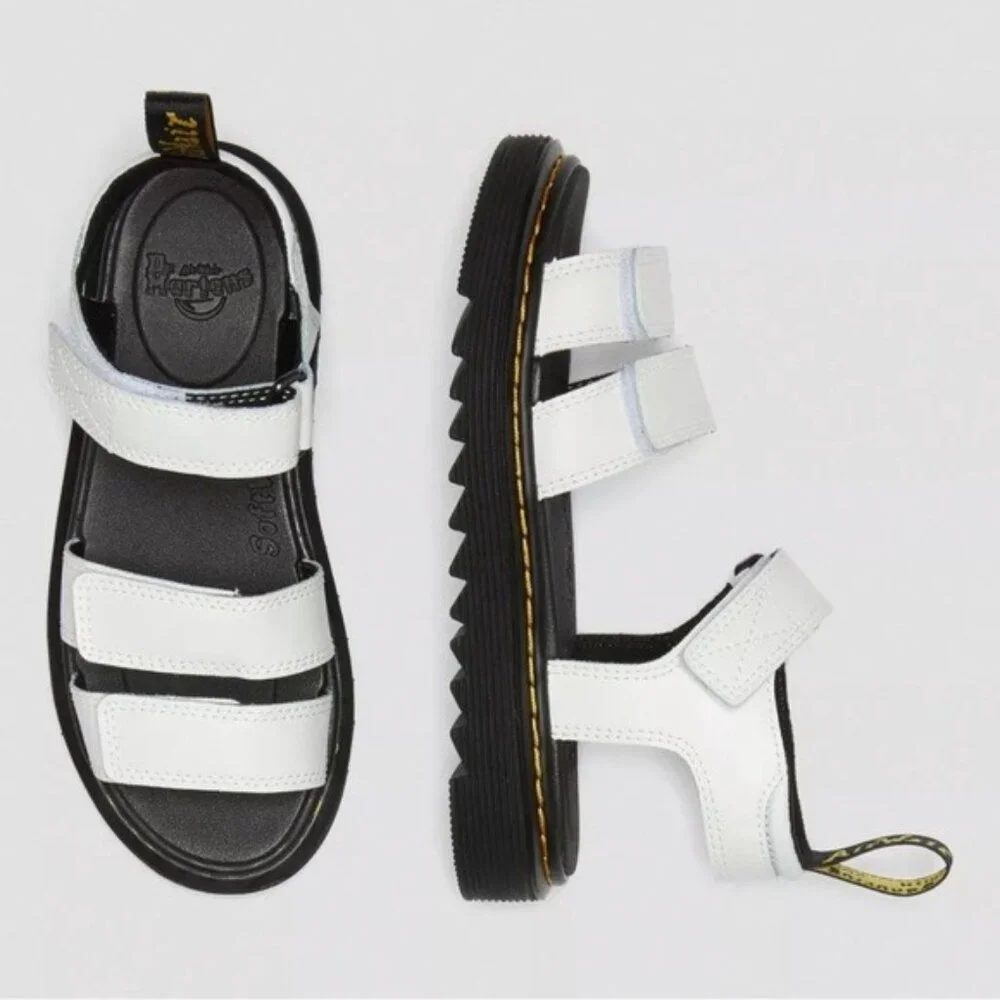 DR. MARTENS KLAIRE LEATHER STRAP SANDALS‎